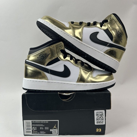 Nike Shoes Air Jordan 1 Retro Mid SE “Metallic Gold” 2024 - Picture 1 of 5